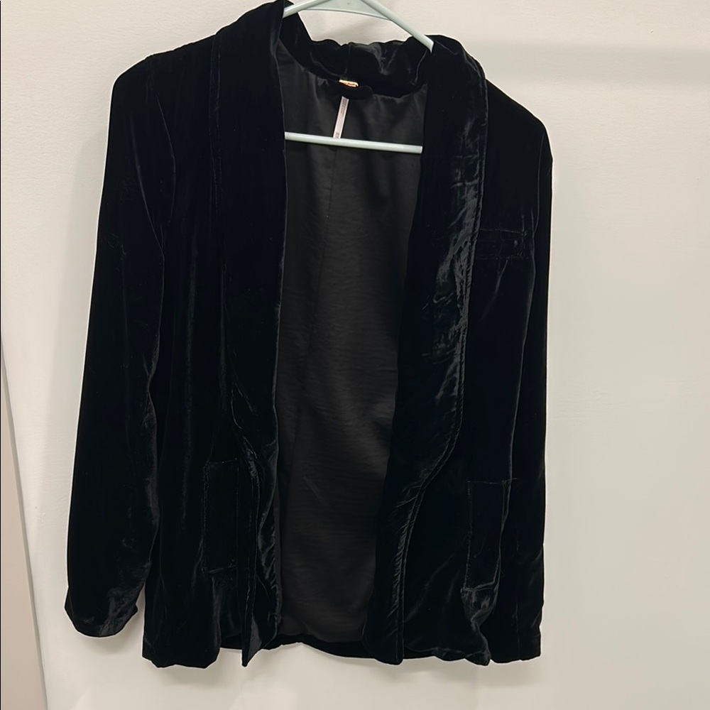Free People: Black Velvet Jacket